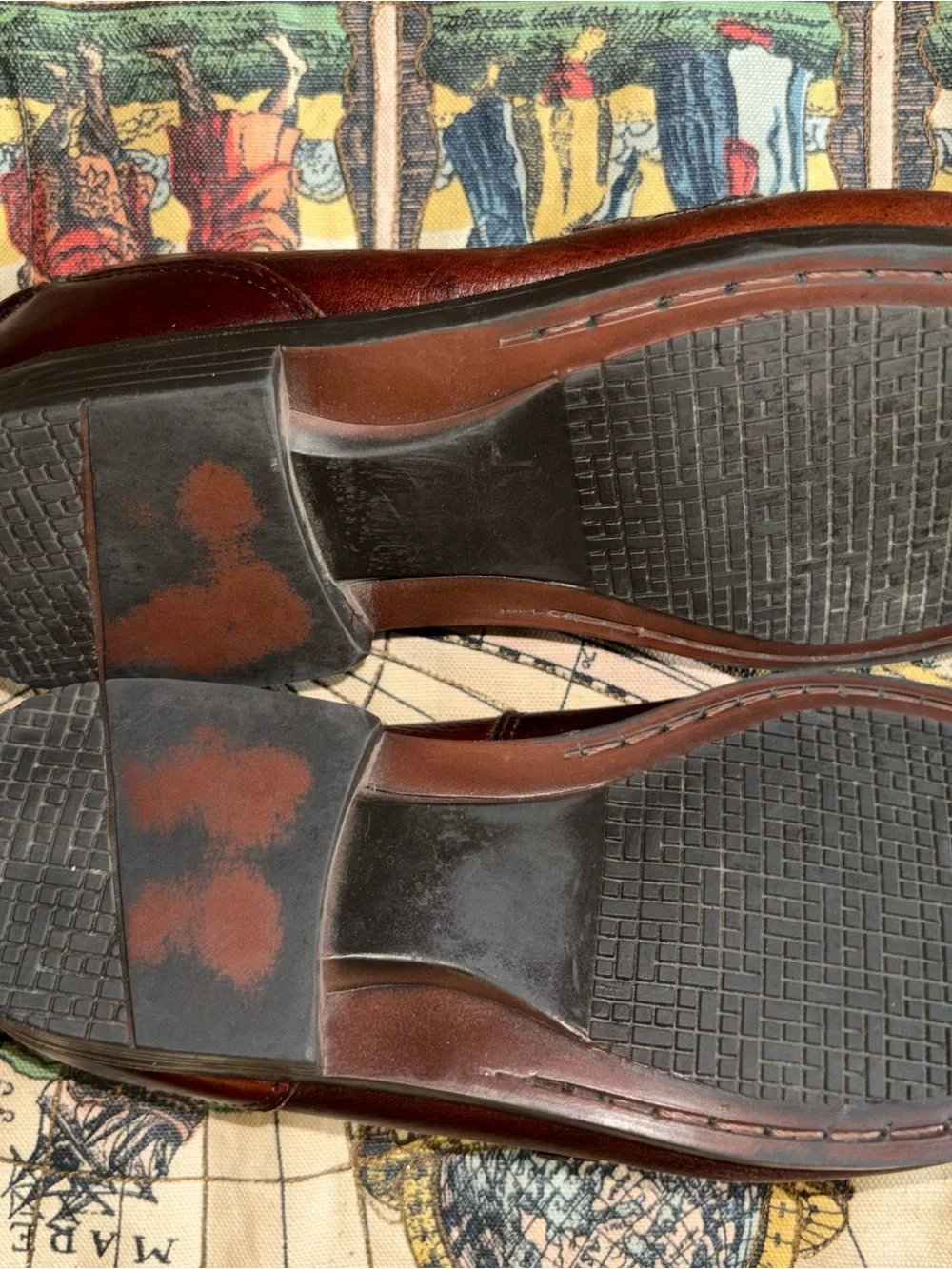 Chaps Men’s Burgundy Leather Tassel Kiltie Loafers